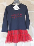 Robe bleue et rouge neuve 2 ans marque Interdit De Me Gronder