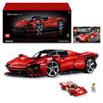 Bundle of LEGO 42143 Technic Ferrari Daytona SP3, Race Car Model Building Kit, 1:8 Scale Advanced Collectible Set for Adults & Teens + LEGO 76906 Speed Champions 1970 Ferrari 512 M Sports Red