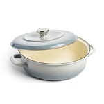 Merten & Storck Cocotte Ronde Basse de 26cm/3.8 Litres, Gris Galaxie