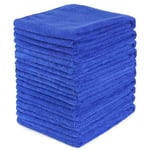 Tlily - 20 PièCes SéRies Absorbant Microfibre Serviette Voiture Soins Maison Cuisine Lavage Propre DéBarbouillette Bleu