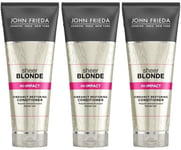 3 x John Frieda -  Sheer Blonde Hi-Impact Conditioner - 250ml