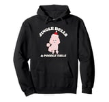 Cute Pink Poodle Christmas Jingle Bells and Poodle Tails Pullover Hoodie