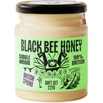 Black Bee Honey - Pure British Spring Soft Set Raw Honey, Creamy and Lightly Sweet, Unprocessed Single Source from Hive to Jar, Never Blended - Delicious on Toast, Soothing in Drinks, 227g Glass Jar