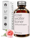 Poppy Austin 120mL Organic Rose Water for Face - 100% Pure Vegan & Cruelty Free Toner with Rosewater for Face - Triple Purified Rose Water Toner Enriched with Skin Loving Nutrients