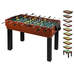 shelfmade Table de Jeux Multifonction, Baby Foot Enfant, Mini Baby Foot Bois, Billard Convertible, Mini Table de Ping Pong - Table multijeux Adulte - 10 Jeux en 1