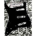 SSS Stratocaster Lefty black Pickguard 3 ply 11H PG0552-L33