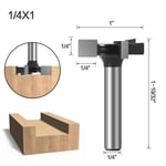 6.35X25.4 Mèches de routeur de surface, tige de 1/4 pouce 6mm diamètre de coupe de 1 pouce, mèche de routeur de raboteuse en dalle bois ""Nipseyteko