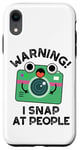 iPhone XR Warning I Snap At People Funny Camera Pun Case