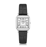 Ladies Stainless Steel Rotary Quartz Watch on Black Leather Strap LS05540/01