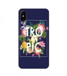 Coque Iphone X Tropical bleu ananas summer exotique beach