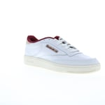 Reebok Club C 85 Mens White Leather Lace Up Lifestyle Trainers Shoes