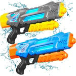 Water Gun for Kids Adults - 2 Pack Water Pistol 1200ML Powerful (Blue Grey)