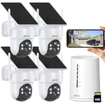 ANRAN WiFi Security Camera Solar Battery Wireless CCTV Outdoor Spotlight 64GB 2K