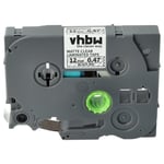 vhbw 1x Ruban compatible avec Brother PT E110, E100B, E115, E105, E100, E100VP imprimante d'étiquettes 12mm Noir sur Transparent mat