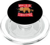 RÉVEILLE-MOI QUAND C'EST NOËL Meme drôle de paresseux paresseux PopSockets PopGrip pour MagSafe