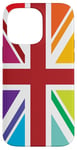 iPhone 14 Pro Max Rainbow Colors, United Kingdom The Union Jack Flag Case