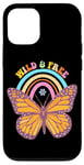 iPhone 12/12 Pro Wild & Free Butterfly Rainbow Retro Vibes Case