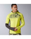 Reebok Mens ONE Series Water Repellent Speedwick Hoodie - Hero Yellow - M