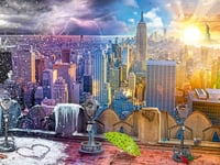 Ravensburger - Puzzle Adulte - Puzzle 1500 pièces - Les Saisons à New York - Adultes et Enfants à partir de 14 Ans - Puzzle de qualité supérieure 80x60cm - Villes & Monuments - 12000698