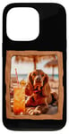 Coque pour iPhone 13 Pro Vibes de plage pour chien avec cocktail et détente