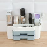 Plastic Makeup Organizer Cosmetic Storage Box Drawer Case Brush C Pink