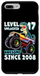 iPhone 7 Plus/8 Plus Level 17 Unlocked T Rex Monster Truck Dinosaur 17th Birthday Case