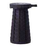 Tabouret télescopique pliant pour camping, pêche, extérieur - Noir Secury-t