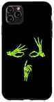 iPhone 11 Pro Max Green Graphic Skeleton Hands Shhh Say Less Green Graphic Case