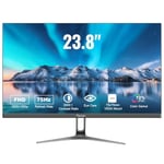 24 inch Ultra-Thin Bezel Computer Monitor FHD 1080P Business Monitor, LED PC Screen Desktop Monitor, HDMI, VGA, 75Hz Gaming Display, 3000:1, Eye Care, VESA Mountable, Black