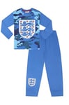 Boys England Football Team Blue Camouflage Long Pyjama Set (7-8 Years)