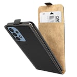 Vertical Flip Case with Card Holder for Samsung Galaxy A23 and M23, Black