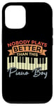 Coque pour iPhone 12/12 Pro Piano Claviers Pianiste Kid