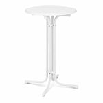 Royal Catering Mange-Debout Mange Debout Table Haute Bistrot Bistro Bar Ronde RC-BIS70FW (ø 70 cm, Hauteur de 110 cm, Pliante, Pieds Réglables, Acier Et Contreplaqué Revêtu De Plastique, Blanc)