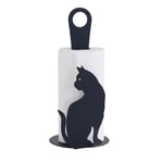 Porte Rouleau essuie-Tout Motif Chat Noir