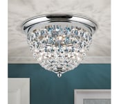 Orion DLU 1840/35-Kristallikattovalaisin PLAFOND 3xE27/40W/230V halkaisija 35 cm kromi