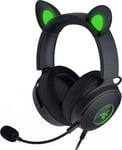 Kraken Kitty Edition V2 Pro-Casque Gaming Filaire Rgb Avec Oreilles Interchangeables (Oreilles Interchangeables,Eclairage Réactif Au Streaming,Haut-Parleurs Titanium De 50Mm) Noir