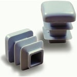 Ajile - Embout Insert Protection à Ailettes Entrant Patin Pied de Chaise Meuble Mobilier Tubulaire Carré en Plastique gris Pour Tube 50 x 50 mm