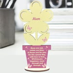 Perfect Gift For Mum On Mothers Day Birthday Wooden Flower Poem Mum Gifts