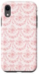 Coque pour iPhone XR Coquette Coral Peach Fleurs et nœuds Motif floral