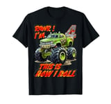 Funny Monster Truck Car Tee for 4-Year-Old Birthday T-Shirt