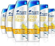 Head & Shoulders Citrus Fresh Shampoo for Greasy Hair, Pack of 6