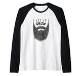 Let It Grow A Men Facial Hair Growth And Beard Lover Raglan Baseball Tee