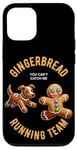 iPhone 12/12 Pro Funny Gingerbread Man Running Team Christmas Xmas Dog Case