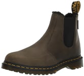 DR MARTENS Homme Chelsea Boot, DMS Olive Archive Pull Up & Black Borg Fleece, 43 EU