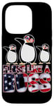 iPhone 14 Pro Floss Like A Boss American Flag Funny Penguin 4th of July Case