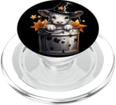 Cute Halloween Cow Graphic For Women Girls Witchy Baby Cow PopSockets PopGrip pour MagSafe