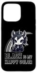 iPhone 15 Pro Max Black Is My Happy Color Goth Girl Emo Gothic Unicorn Case