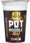 King Pot Noodle Beef and Tomato 114 g (Pack of 12)