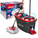 Vileda Turbo 3 in 1 with Microfibre Pad, Spin Mop For Cleaning Floors, Set Of 1x Mop And 1x Bucket