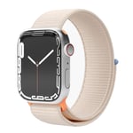 Apple Watch (42/44/45/SE/49mm) Vonmählen Fitness Loop Nylonrem - Creme